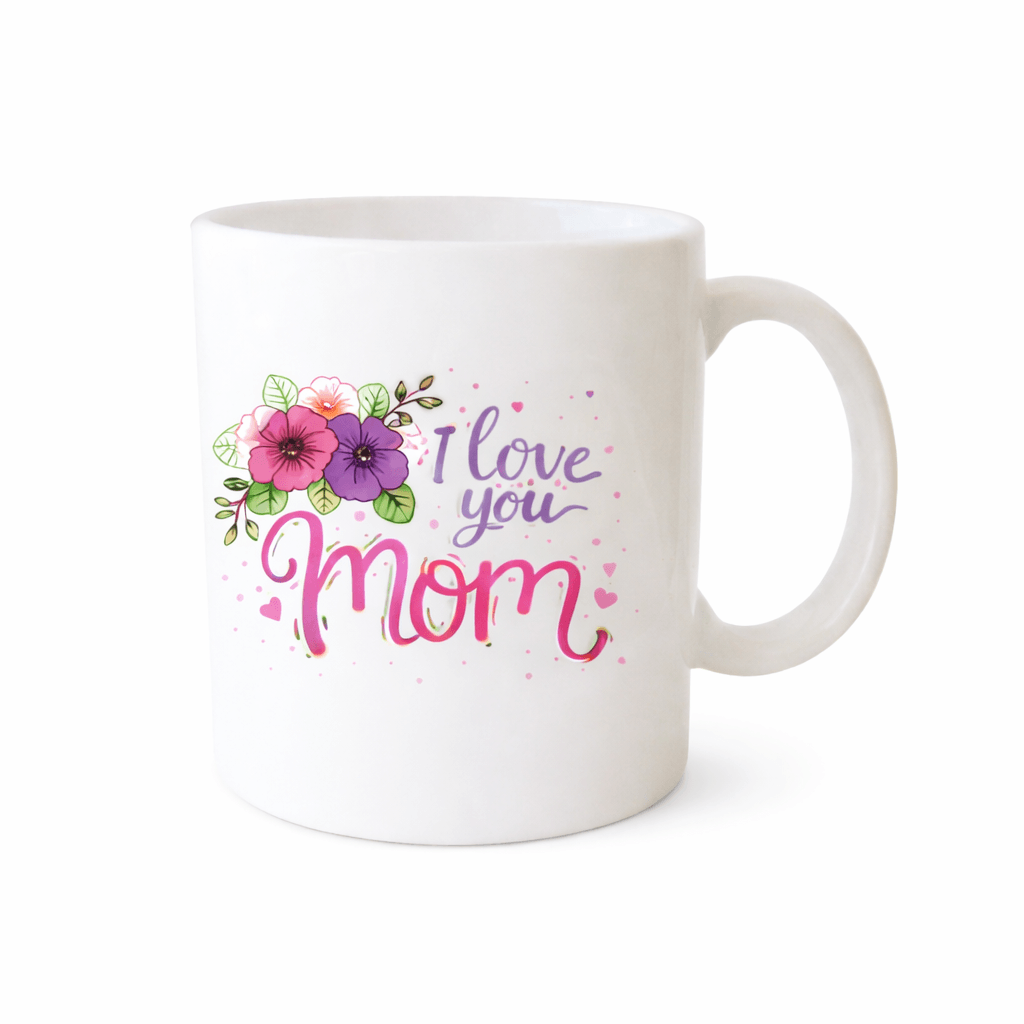 Κούπα “I Love You Mom” με Λουλούδια
