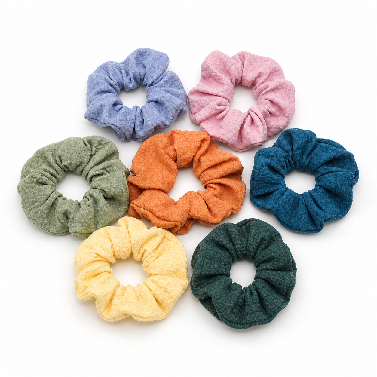 Λινά Scrunchies σε Επτά Αποχρώσεις