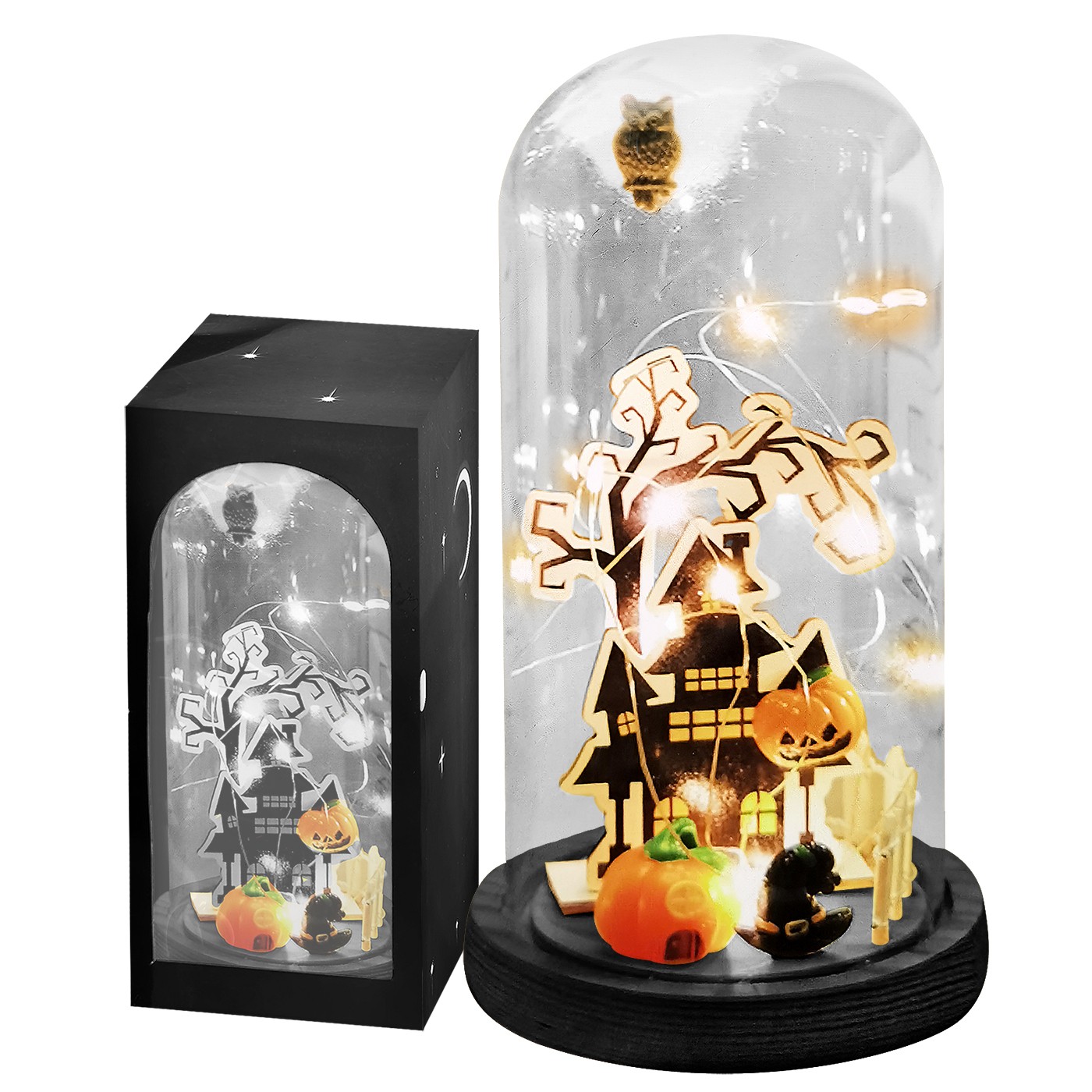 Διακοσμητική Γυάλα με Φωτάκια Halloween